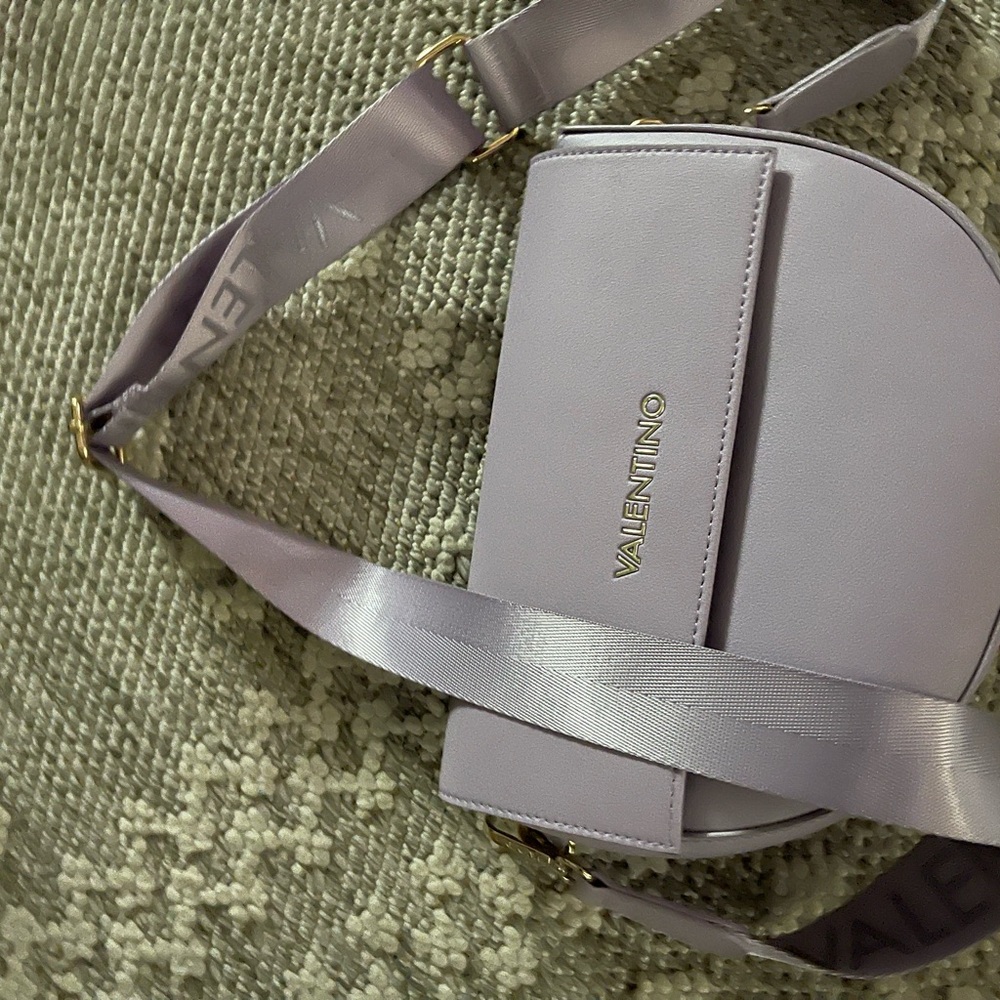 Valentino Lilac Crossbody Bag with Gold Hardware